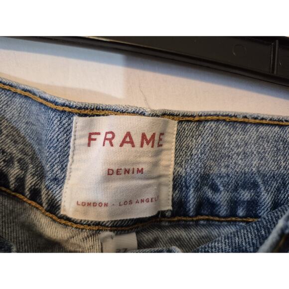 FRAME Womens Heritage Sylvie Kick Boot Raw-Edge Jeans in Stunt 27 - Picture 7 of 7